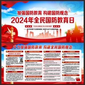 国防教育展板