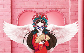 网红翅膀背景墙