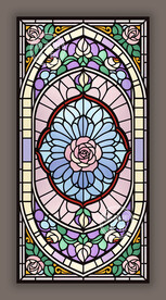 蒂凡尼教堂吊顶穹顶彩绘玻璃图案