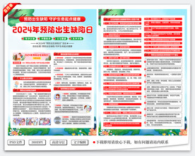 中国预防出生缺陷日宣传单