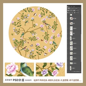 手绘花鸟包装礼盒