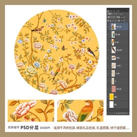 手绘花鸟包装礼盒