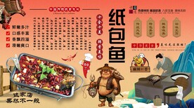 纸包鱼背景墙