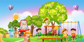 卡通游乐园背景