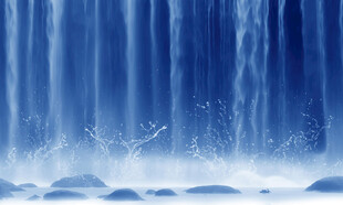 流水生财山水画幕墙