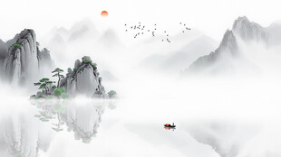 古典水墨画背景