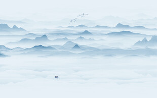 意境水墨山水画