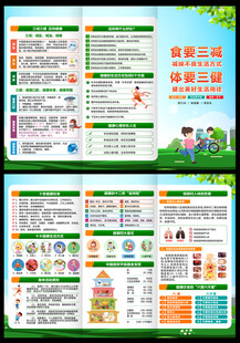 健康生活方式三折页