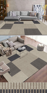 现代简约侘寂风几何客厅地毯