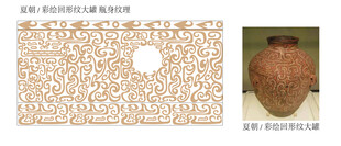 彩绘回形纹大罐