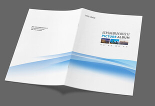 蓝色简约封面设计