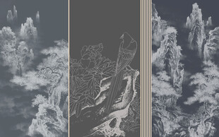 中式水墨山水背景墙