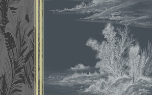 山水古典电视沙发背景墙