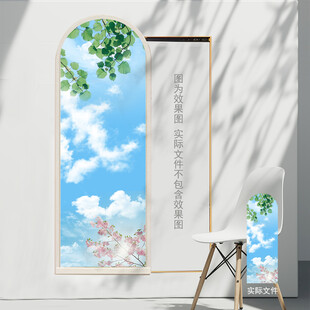 镜子装饰画  玄关挂画