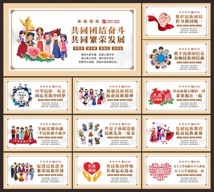 民族团结展板