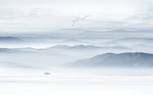 群山远山背景墙