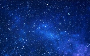 蓝色宇宙星空背景墙