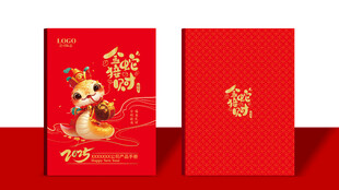 蛇年春节新年产品画册封面