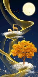 发财树麋鹿玄关