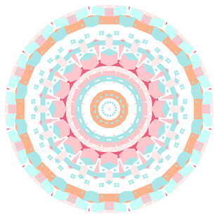 圆色浅色印花图案