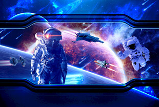 宇航员太空人背景墙