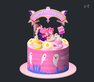 万圣节魔法少女矢量插件