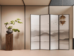 新中式直播间背景图