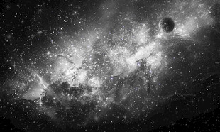 黑色星空背景图片