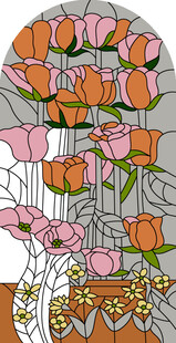 高清分层教堂玻璃打印图