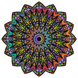 曼陀罗花纹图案