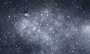 银河灰色宇宙星空背景墙