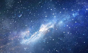 浩瀚蓝色宇宙星空背景素材