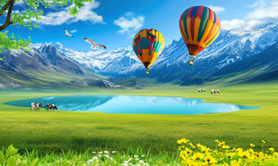 蓝天白云大草原