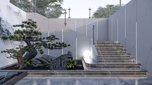 中式别墅效果图