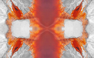 红色欧式拼花大理石