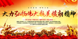 抗美援朝精神展板