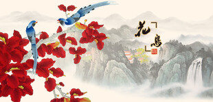 花鸟手绘花鸟