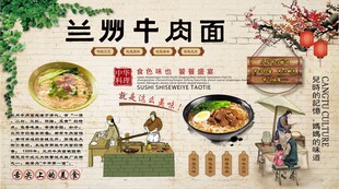 兰州牛肉面背景墙