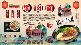 牛肉面背景墙