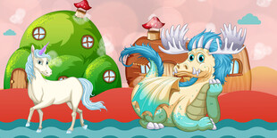 卡通儿童房背景墙