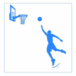 矢量手绘比赛篮球比赛运动员投篮