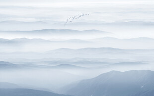 山水水墨山水图