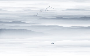 新中式禅意山水水墨画背景墙