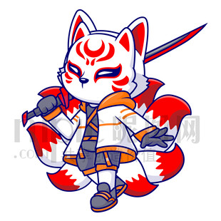 可爱卡通火影九尾狐狸