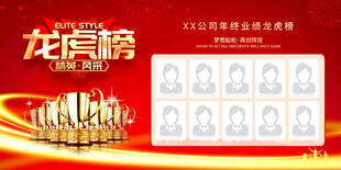 年终总结业绩龙虎榜销售喜报展板