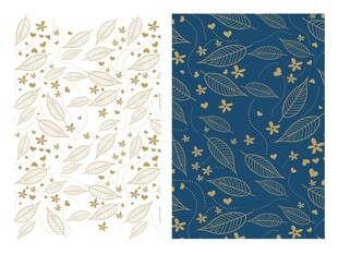 花朵树叶植物背景底纹图案