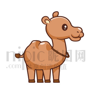 可爱卡通动物骆驼