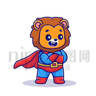 可爱卡通超人狮子王
