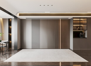 现代极简 轻奢客厅 空场景