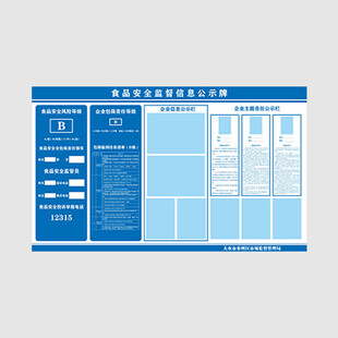 食品安全监督信息公示牌